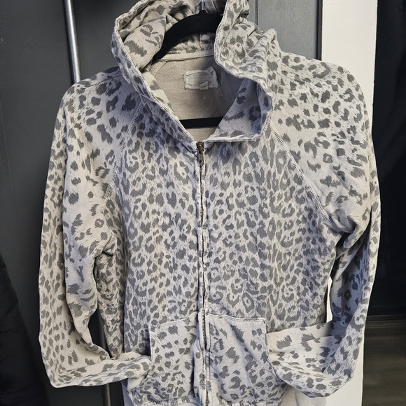 Current ELLIOT ANIMAL PRINT ZIP SWEATSHIRT